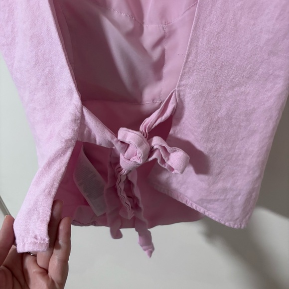 Hollister linen-blend open-back top rose quartz size Medium - Picture 8 of 9